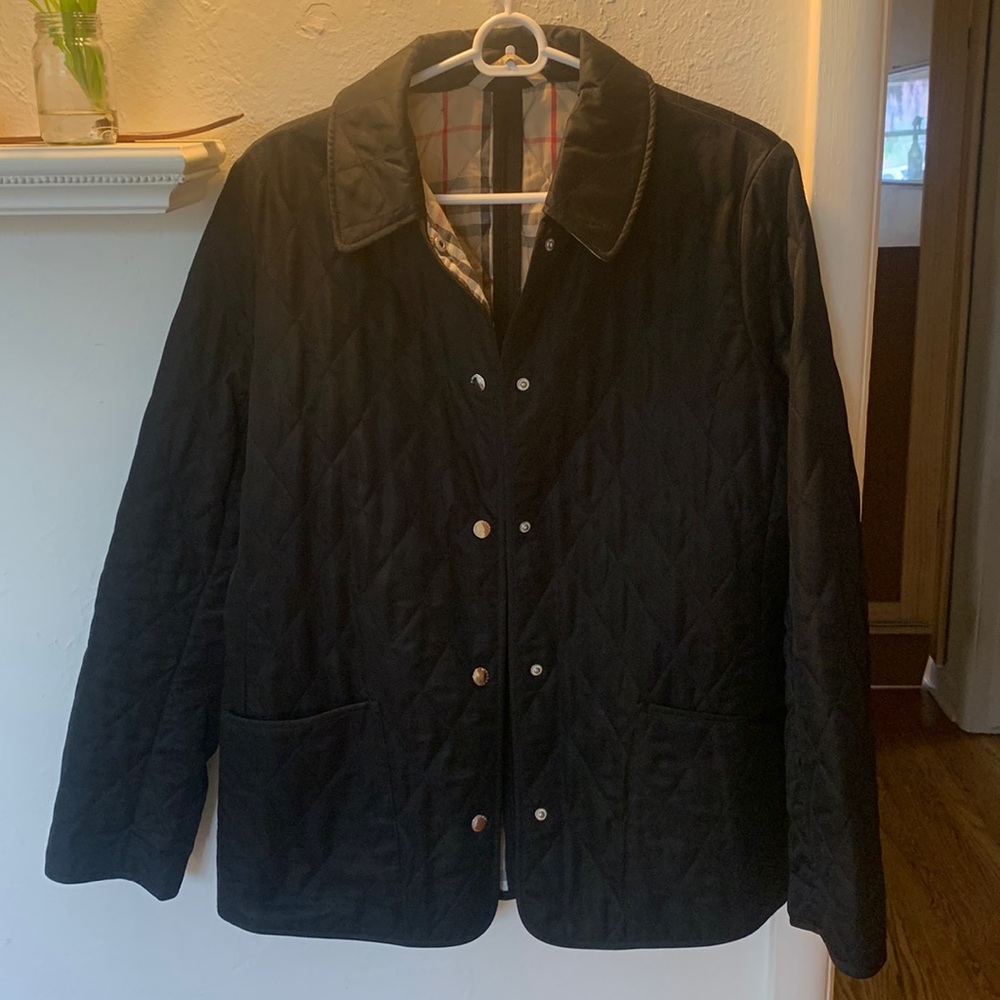 Faux Burberry quilted coat